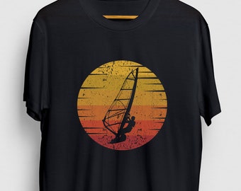 Windsurfing Retro Sunset Windsurf Gift, Funny Kitesurf Shirt, Funny Windsurfing tee, Windsurf Hoodie / Youth Shirt / Unisex T-shirt