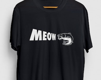 Meow Funny Fish Catfish Gift, Funny Catfishing Shirt, Funny Fishing tee, Catfish Hoodie / Youth Shirt / Unisex T-shirt