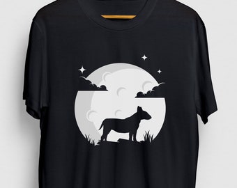 Bull Terrier Moon Bull Terrier Gift, Funny Puppy Shirt, Funny Dog tee, Bull Terrier Hoodie / Youth Shirt / Unisex T-shirt