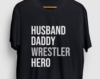 Wrestling shirt, Wrestler gift, Wrestling Coach Gifts, Husband Daddy Wrestler Hero Hoodie / Youth Shirt / Unisex T-shirt