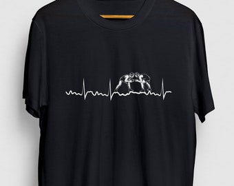 Wrestling shirt, Wrestler gift, Wrestling Coach Gifts, Wrestling Heartbeat Hoodie / Youth Shirt / Unisex T-shirt