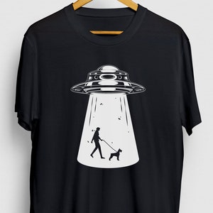 Schnauzer Shirt, Schnauzer Mom Shirt, Schnauzer Dog T-Shirt, Schnauzer UFO Alien Hoodie / Youth Shirt / Unisex T-shirt