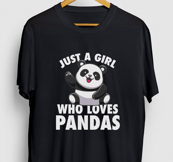 A Girl Who Loves Pandas T-Shirt Cute Funny Bear Panda Gift A Girl Who Loves Pandas T-Shirt Cute Funny Bear Panda Gift