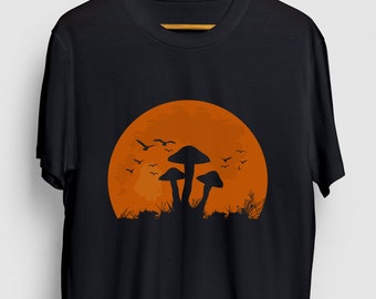 Mushroom Gift, Funny Fungi Shirt, Funny Foraging tee, Mushroom Shirt, Mushroom Sunset Hoodie / Youth Shirt / Unisex T-shirt