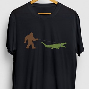 Alligator Bigfoot Alligator Gift, Funny Animal Shirt, Funny Crocodile tee, Alligator Hoodie / Youth Shirt / Unisex T-shirt