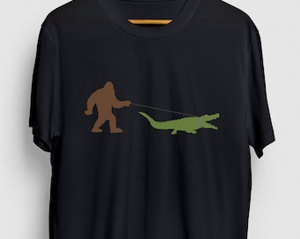 Alligator Bigfoot Alligator Regalo, Funny Animal Shirt, Funny Crocodile tee, Alligator Hoodie / Youth Shirt / Unisex Camiseta