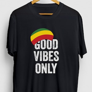 Good Vibes Only Reggae Hat Reggae Gift, Funny Jamaica Shirt, Funny Rastafari tee, Reggae Hoodie / Youth Shirt / Unisex T-shirt