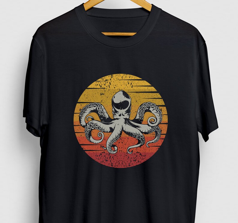 Octopus Shirt, Ocean Gift, Octopus Tee, Octopus Retro Hoodie / Youth
