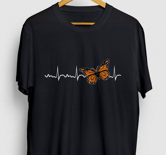 Monarch Butterfly Shirt - Monarch Butterflies Heartbeat Tee Monarch Butterfly Shirt - Monarch Butterflies Heartbeat Tee