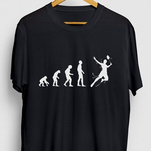 Badminton Gift, Funny Shuttlecock Shirt, Funny Racket tee, Badminton Shirt, Badminton Evolution Hoodie / Youth Shirt / Unisex T-shirt