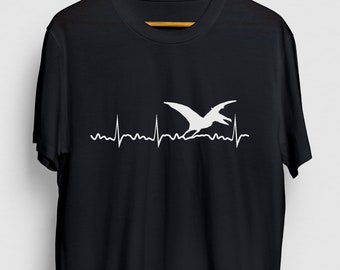 Pterodactyl Gift, Funny Dinosaur Shirt, Funny Dino tee, Pterodactyl Shirt, Pterodactyl Heartbeat Hoodie / Youth Shirt / Unisex T-shirt