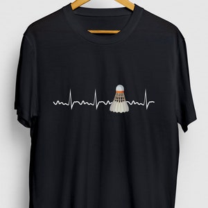Badminton Gift, Funny Shuttlecock Shirt, Funny Racket tee, Badminton Shirt, Badminton Heartbeat Hoodie / Youth Shirt / Unisex T-shirt