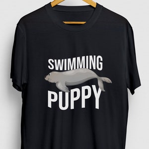 Swimming Puppy Seal Gift, Funny Animal Shirt, Funny Sea Lion tee, Seal Hoodie / Youth Shirt / Unisex T-shirt