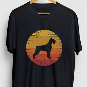 Schnauzer Shirt, Schnauzer Mom Shirt, Schnauzer Dog T-Shirt, Schnauzer Retro Sunset Hoodie / Youth Shirt / Unisex T-shirt