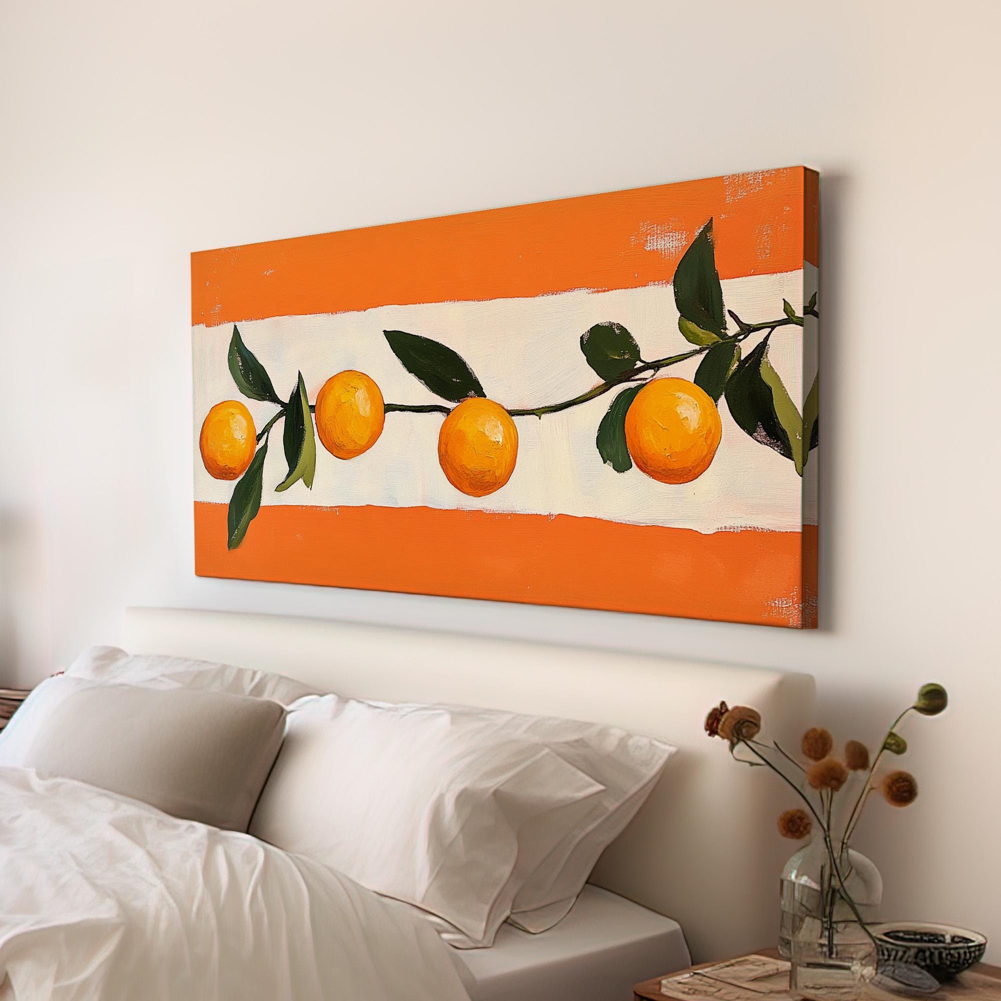 Abstract Orange Lanscape Citrus Fruit, 2x1 Farmhouse Kitchen