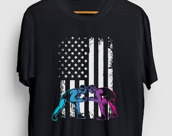 Wrestling shirt, Wrestler gift, Wrestling Coach Gifts, Wrestling Flag Hoodie / Youth Shirt / Unisex T-shirt