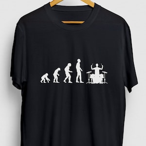 Drummer Evolution Drummer Gift, Funny Band Shirt, Funny Drum tee, Drummer Hoodie / Youth Shirt / Unisex T-shirt