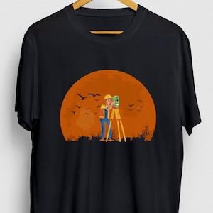 Surveyor Shirt, Cartographer Gift, Land Surveying Tee, Surveyor Gift, Surveyor Sunset Hoodie / Youth Shirt / Unisex T-shirt