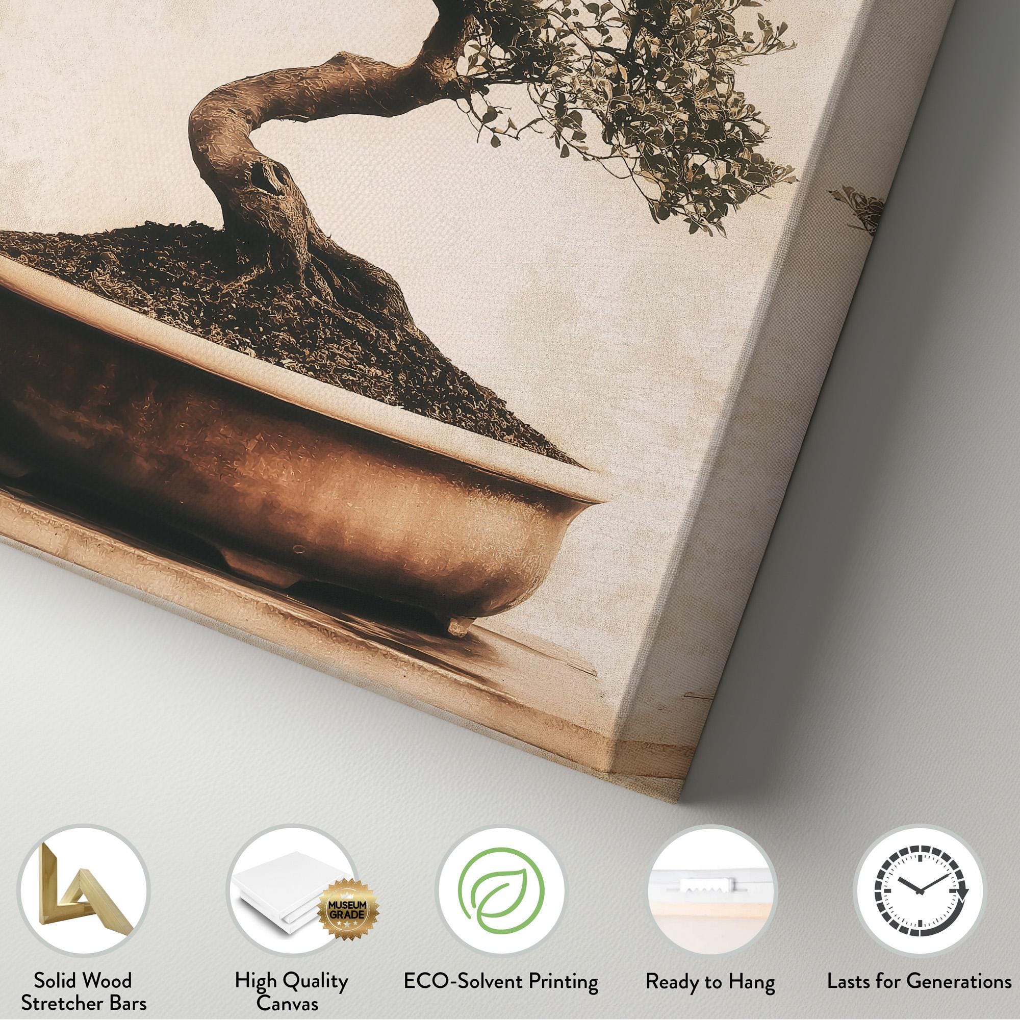 絵画 bonsai Bright Bonsai Tree On Rock IV – Designart | Wall Art