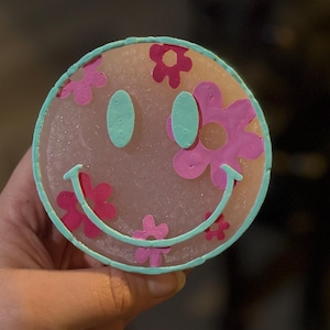 Smiley Face with flowers Freshie |  Car Air Freshener