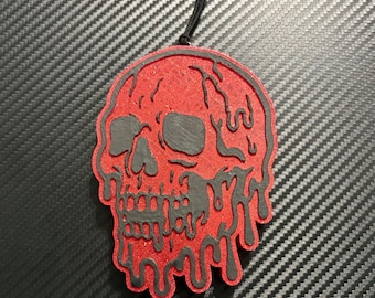 Melting Skull Car Freshie: Handmade Gothic Halloween Fall Car Decor