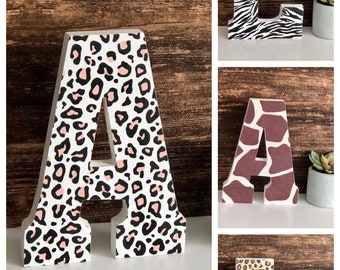animal print letter etsy
