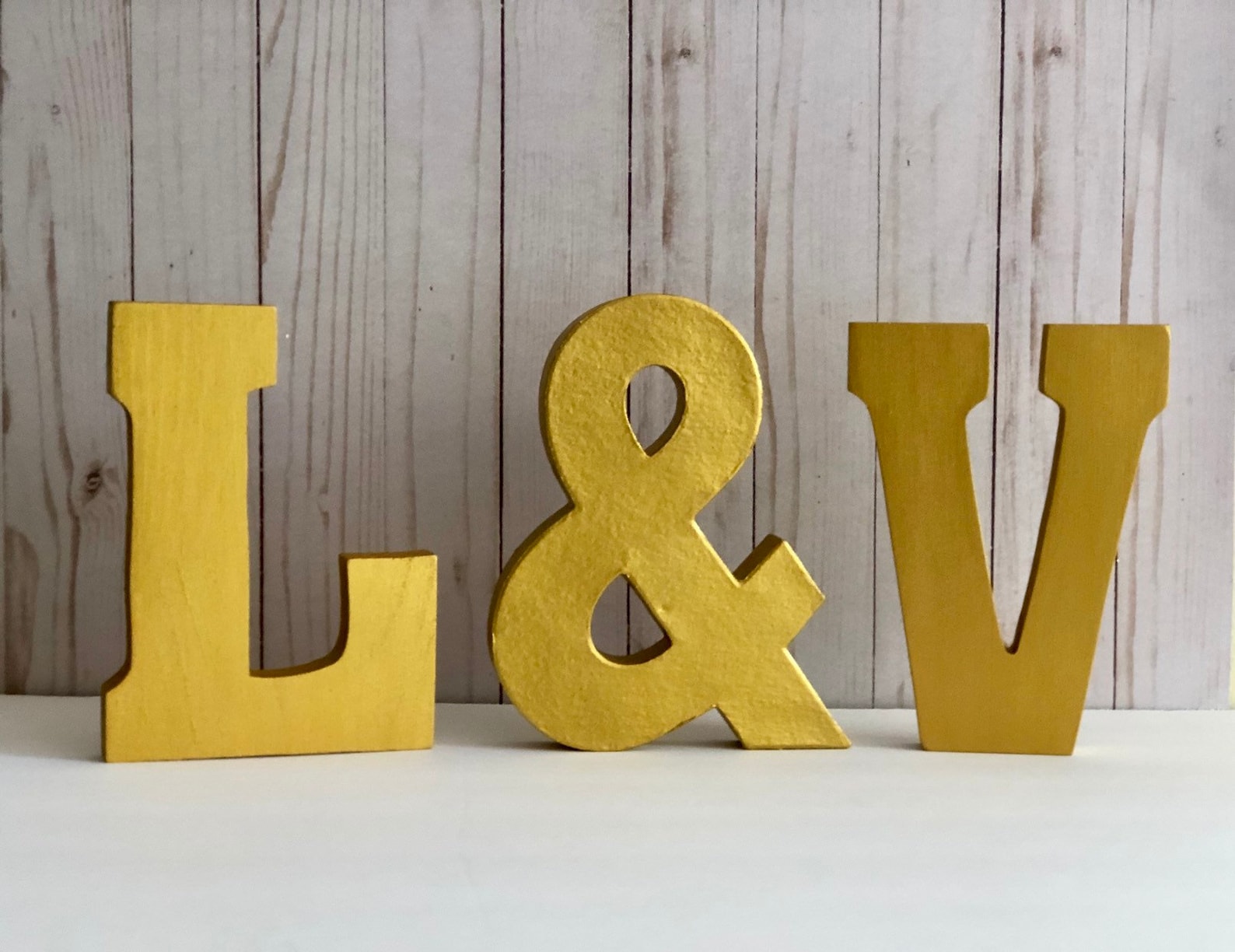Gold Letters Gold Letter Wall Decor Gold Decorations Gold Etsy