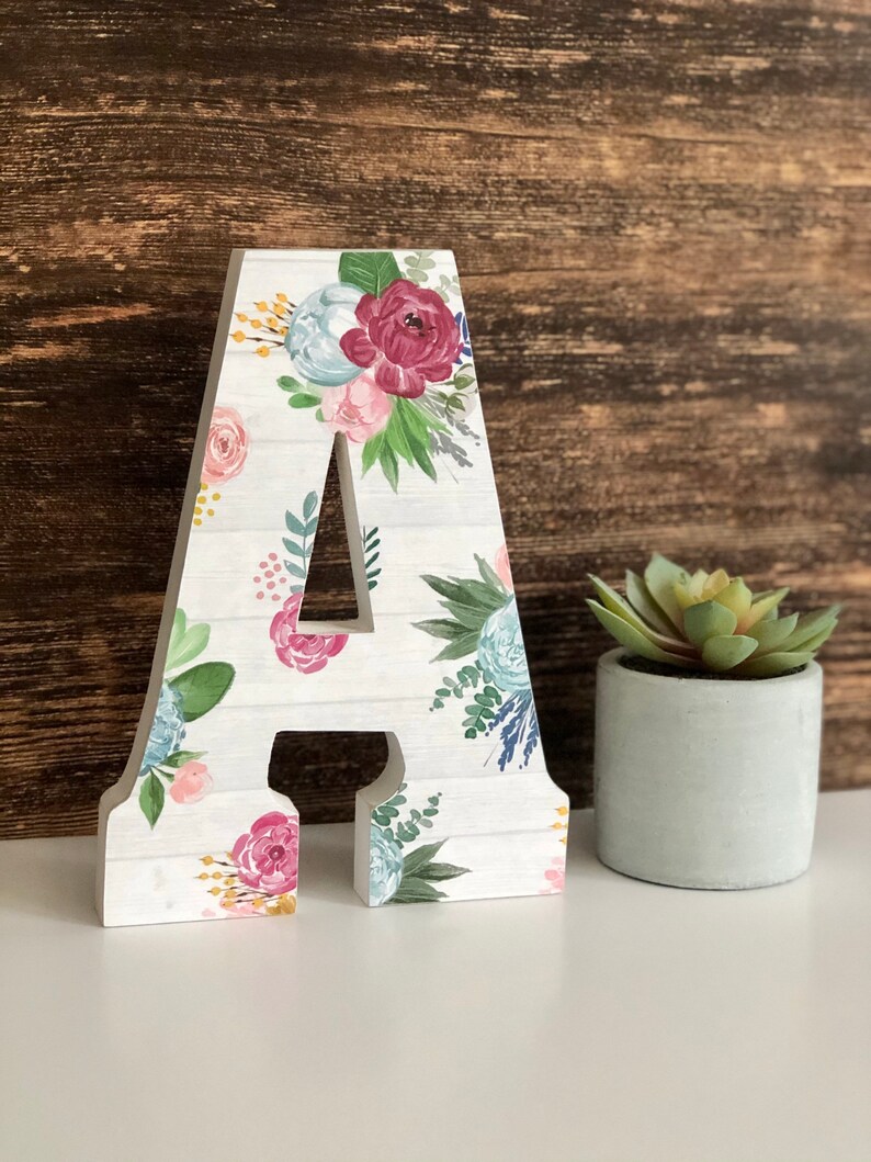 Decorative Standing Letter For Table Top Custom Letter Etsy