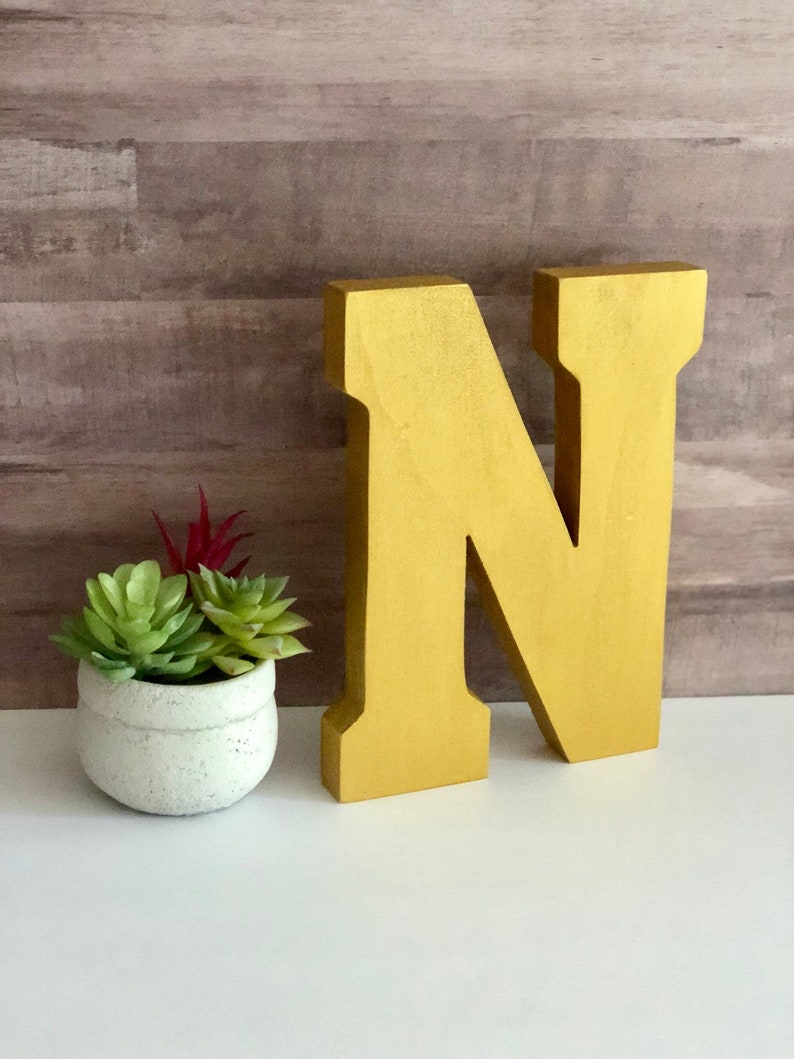 Gold Letters Gold Letter Wall Decor Gold Decorations Gold Etsy
