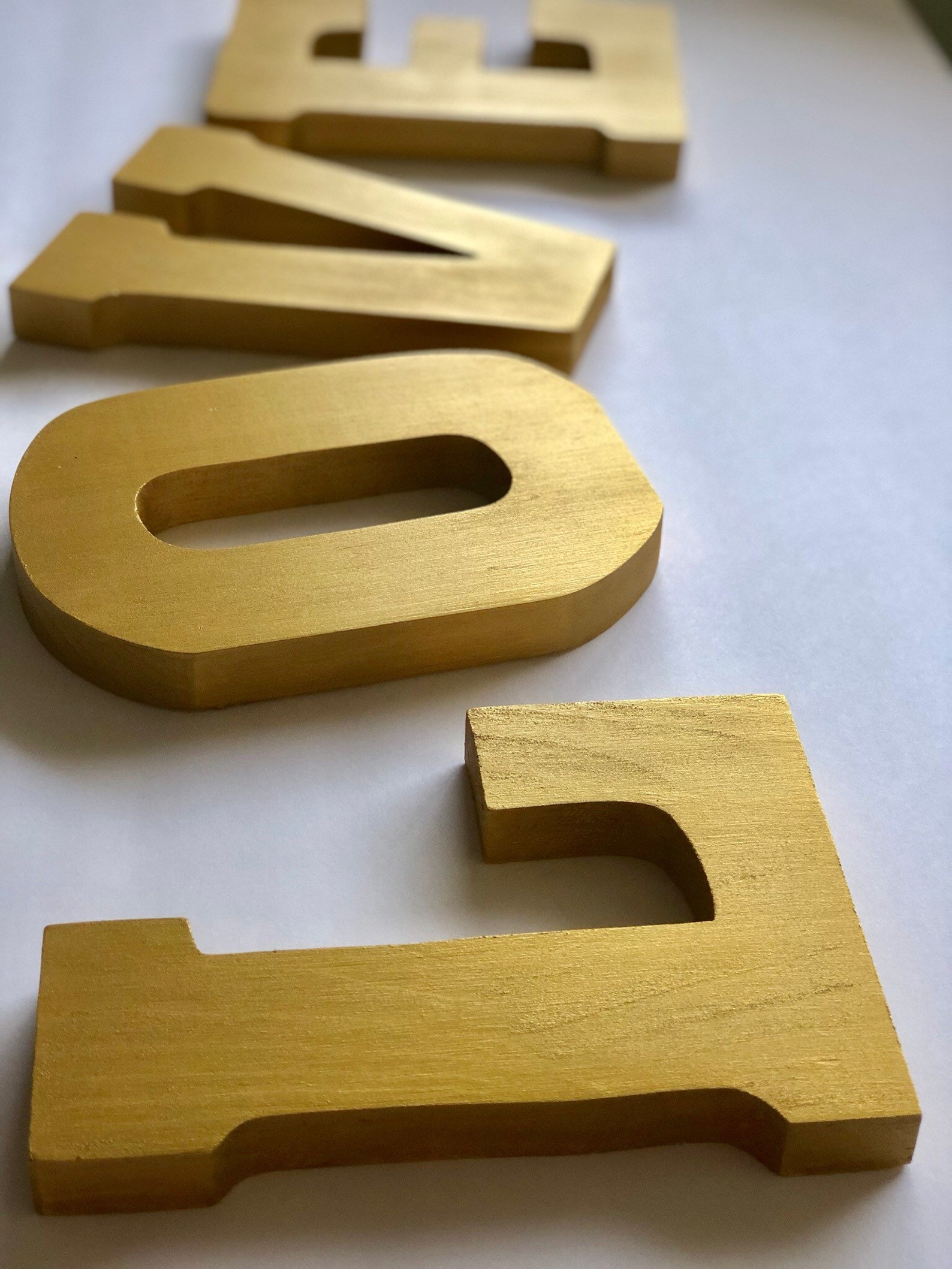 Gold Standing Letters for Wedding Gold Wedding Decor Custom Etsy
