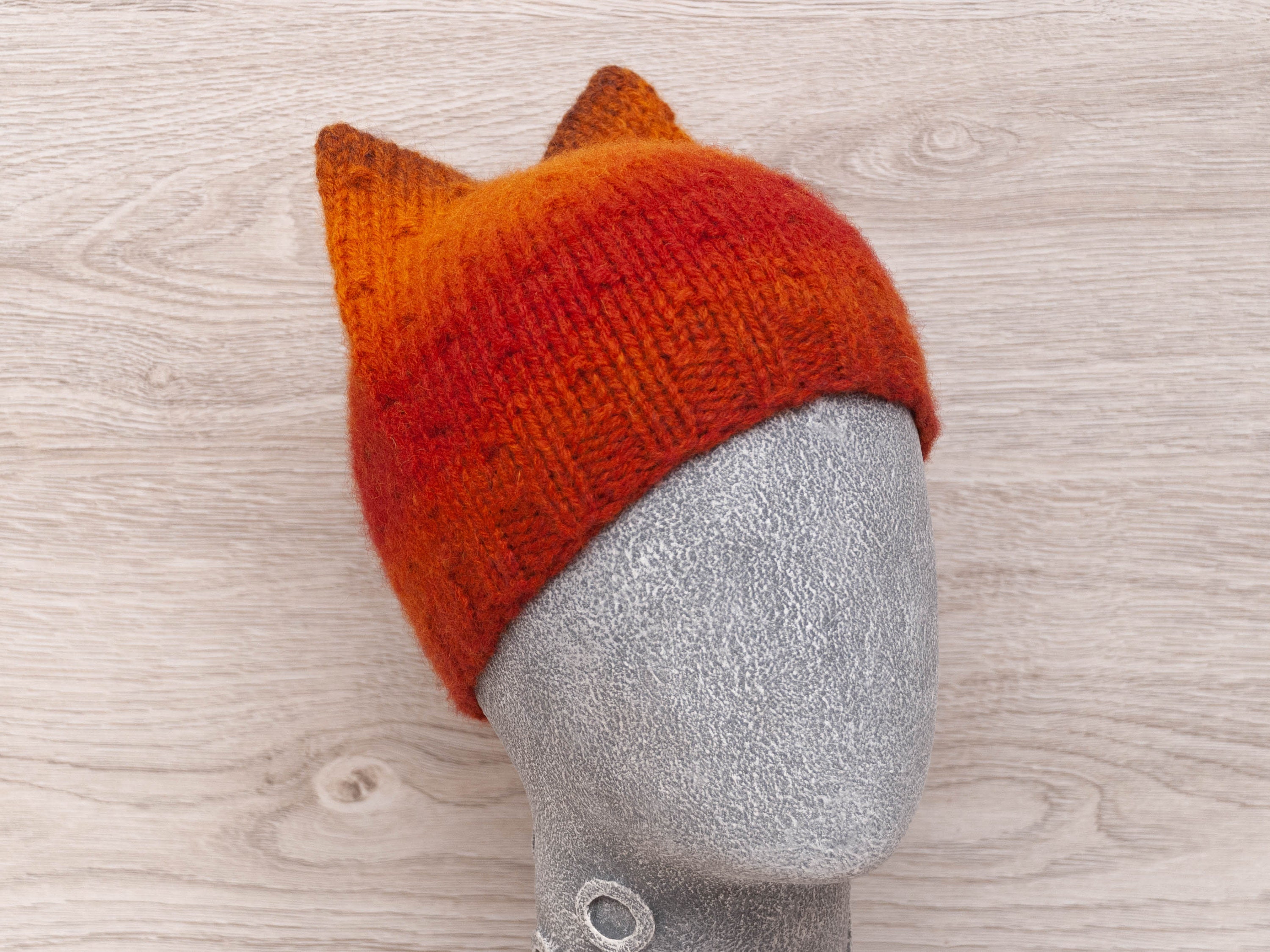 Knit Cat Ears Beanie Hat. Beanie With 
