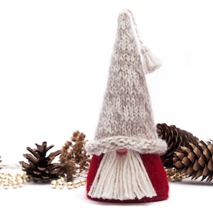 Christmas gnome, Christmas tree topper. Tiered tray decor, office decor