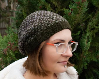 Colorful Knitted Wool Slouchy Beanie – Multicolored Hat