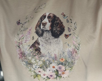 English Springer Spaniel - Hoodie/Sweatshirt/T-Shirt. Cute dog spaniel clothing perfect for animal lovers and their fury friend