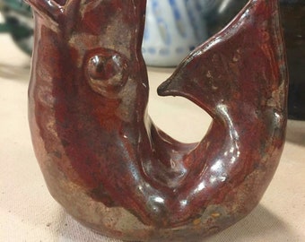 Small Red Koi Fish Vase
