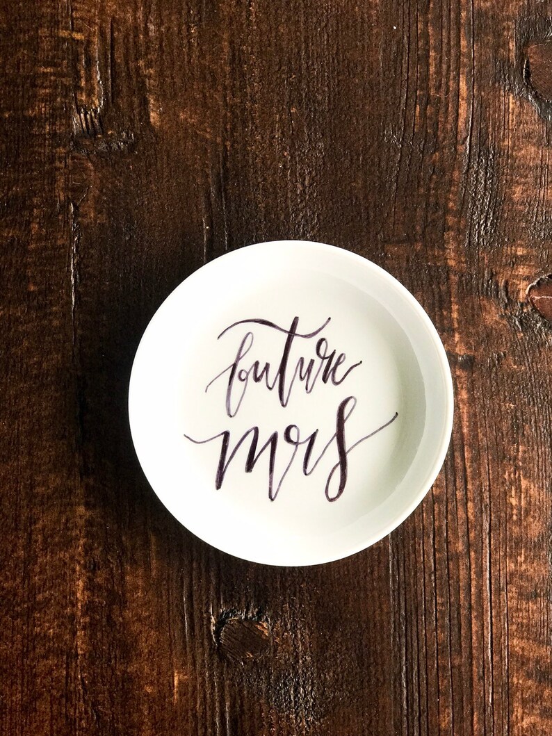 Ring Dish For Bridesmaid Bridesmaid Ring Dish Personalized Ring Dish Engagement Ring Holder Dish