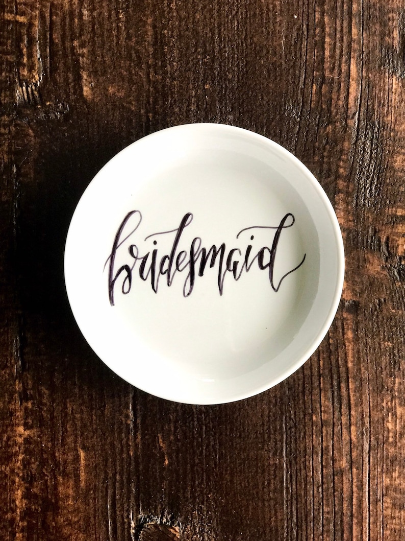 Ring Dish For Bridesmaid Bridesmaid Ring Dish Personalized Ring Dish Engagement Ring Holder Dish