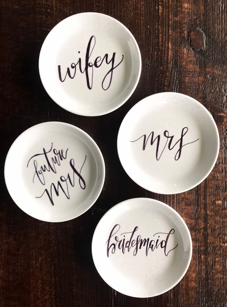 Ring Dish For Bridesmaid Bridesmaid Ring Dish Personalized Ring Dish Engagement Ring Holder Dish