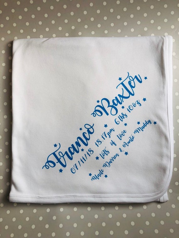 next personalised baby blanket