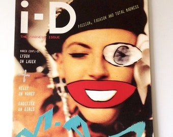 i-D Magazine | Mar 86 | The Madness Issue | Judy Blame | Jean Paul Gaultier, John Lydon | Street Style Fashion | Lifestyle Vintage Magazine