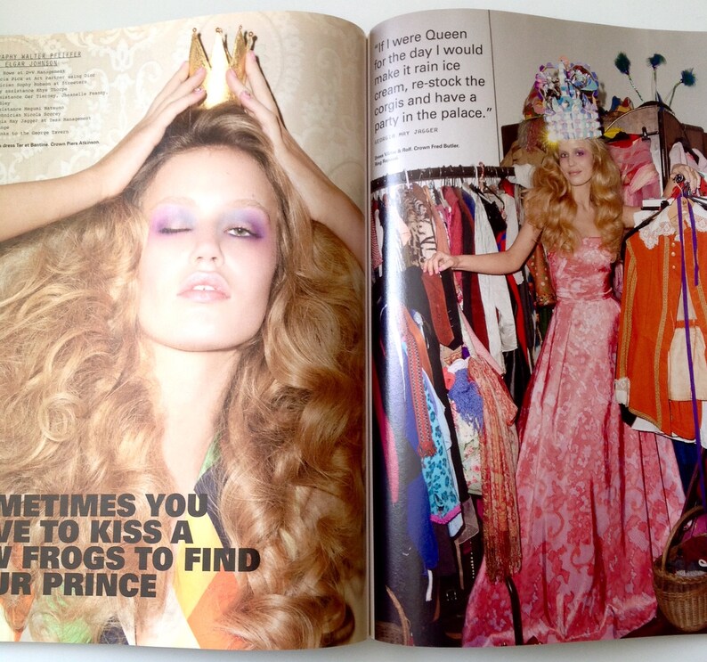 i-D Magazine The Royalty Issue Shalom Harlow Karl Lagerfeld, Princess Julia, Lily Cole Gift For Fashion Lover image 2