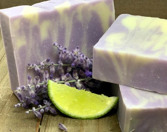 Lavender Bergamot Handmade Soap FREE SHIPPING in US for orders 35.00+