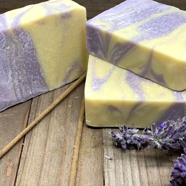 Patchouli Lavender Handmade Soap FREE SHIPPING in US for Orders 35.00+