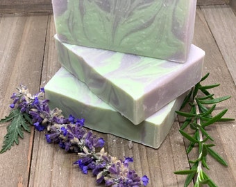 Rosemary Lavender Handmade Soap FREE SHIPPING in US for Orders 35.00+