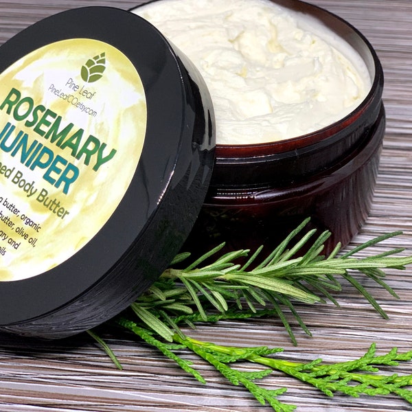 Rosemary Juniper Whipped Body Butter FREE SHIPPING in US for Orders 35.00+
