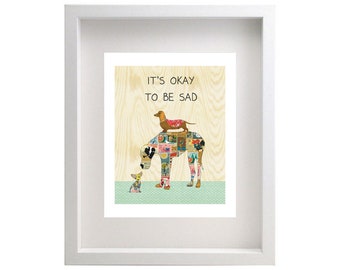 Glow Kiddo Glow 8x10 Affirmation Prints for Children - It's Okay to Be Sad