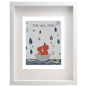 Glow Kiddo Glow 8x10 Affirmation Prints for Children - This Will Pass