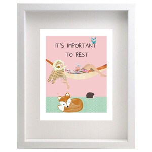 Glow Kiddo Glow Affiches d'affirmation 8 x 10 pour enfants - Il est important de se reposer