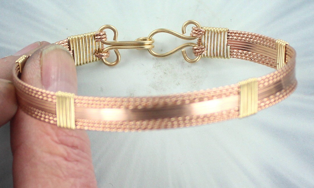 14kt Rose Rolled Gold Bracelet Made to Order Size 6 to 8 Cuff Bracelet