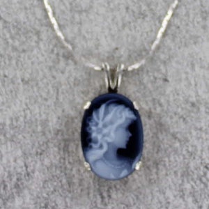 ネックレス・ペンダント Silver950 & Agate Cameo necklace Real Cameo Necklace, New Mom Gift, Mother and Child Cameo Necklace